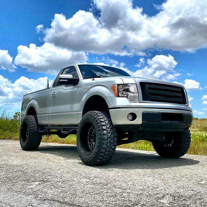 2009-2014 Ford F-150 Factory Style Crystal Headlights w/ Amber Reflector (Chrome Housing/Clear Lens)
