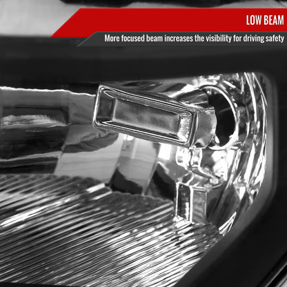 2015-2017 Ford F-150 Replacement Factory Style Headlights (Matte Black Housing/Clear Lens)