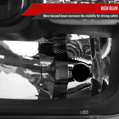 2015-2017 Ford F-150 Replacement Factory Style Headlights (Matte Black Housing/Clear Lens)