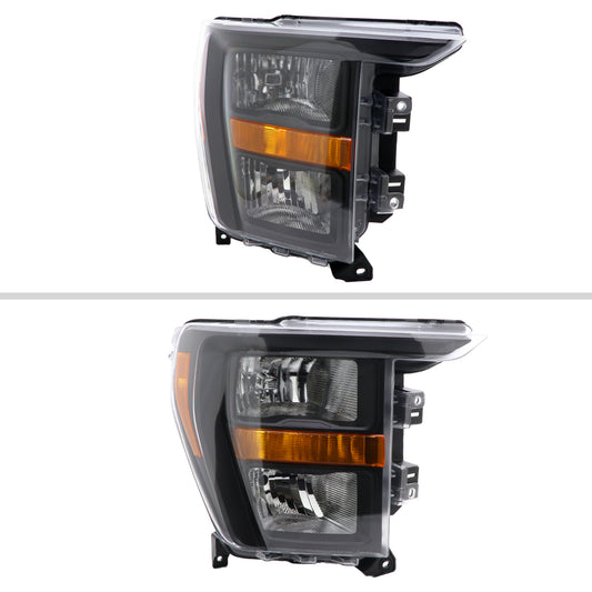 2021-2023 Ford F-150  Factory Style Headlight (Matte Black Housing / Clear Lens ) - Passenger Side Only