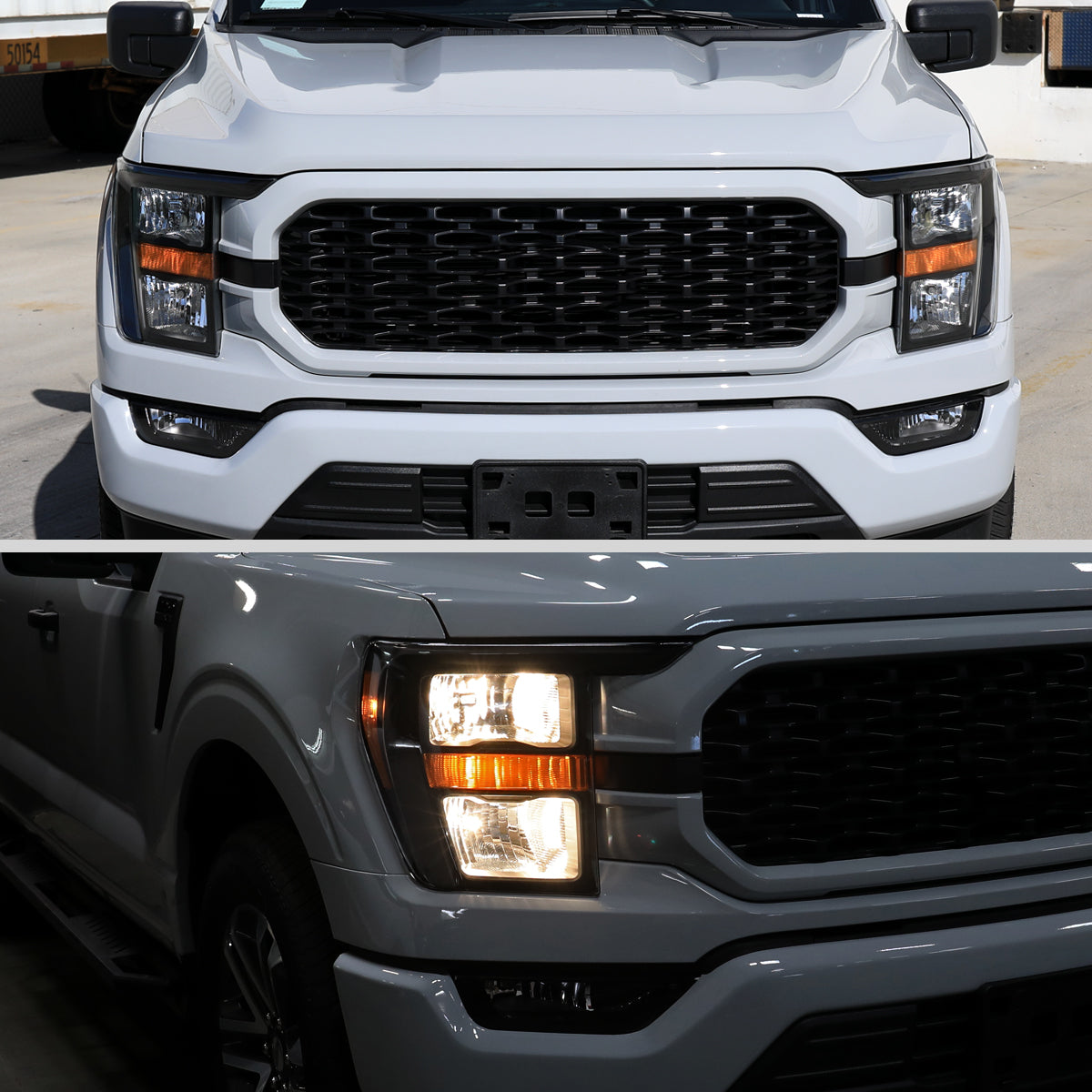 2021-2023 Ford F-150  Factory Style Headlight (Matte Black Housing / Clear Lens )