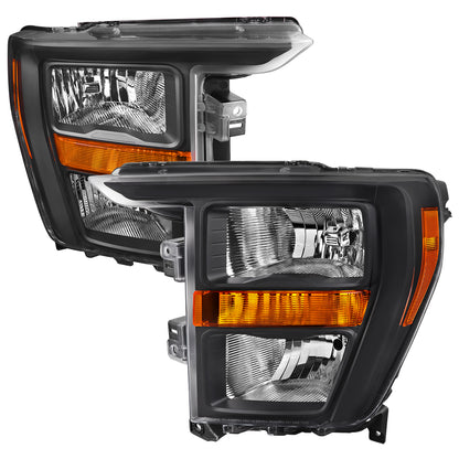 2021-2023 Ford F-150  Factory Style Headlight (Matte Black Housing / Clear Lens )