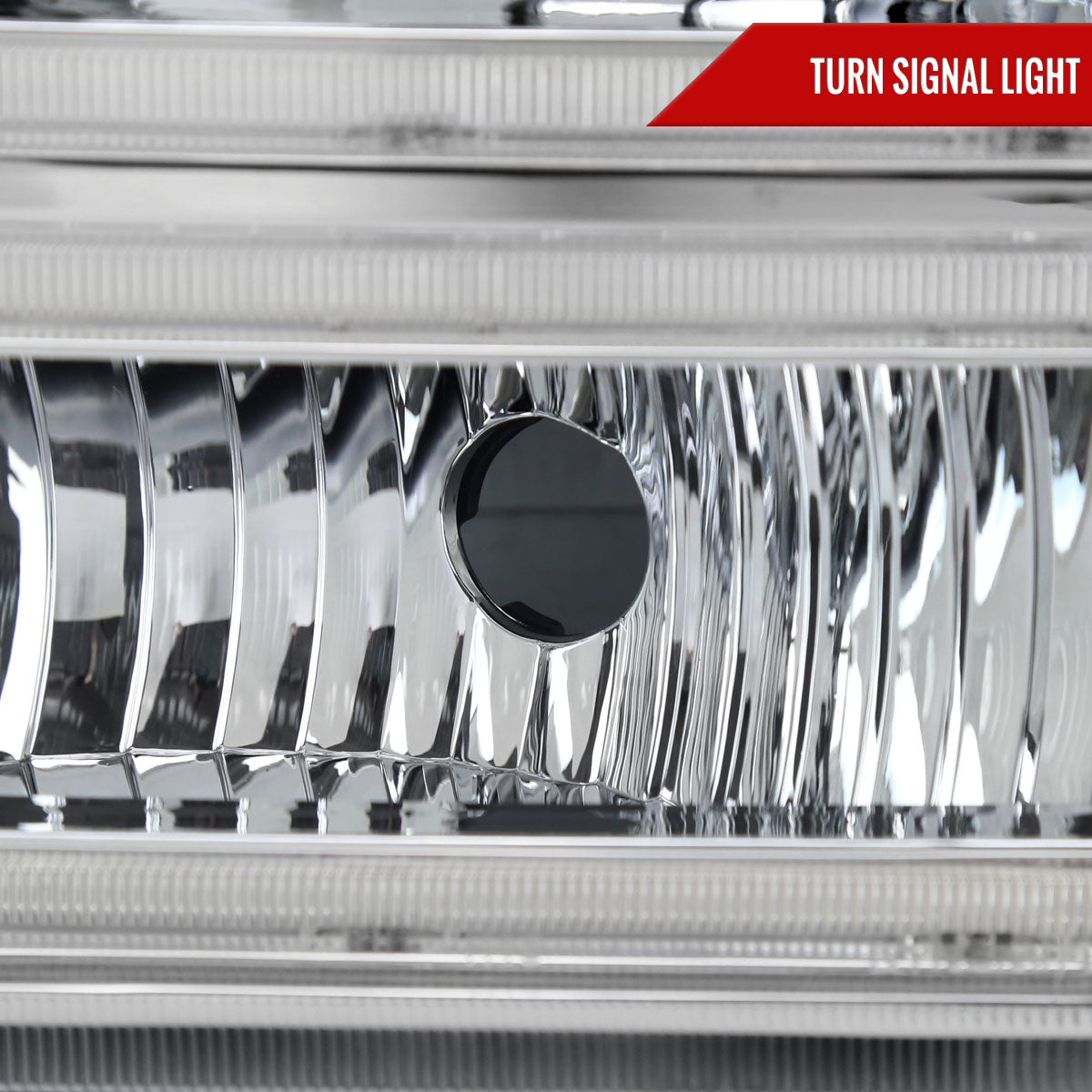 2005-2007 Ford F-250/F-350/F-450/F-550 Super Duty Dual LED C-Bar Factory Style Headlights (Chrome Housing/Clear Lens)