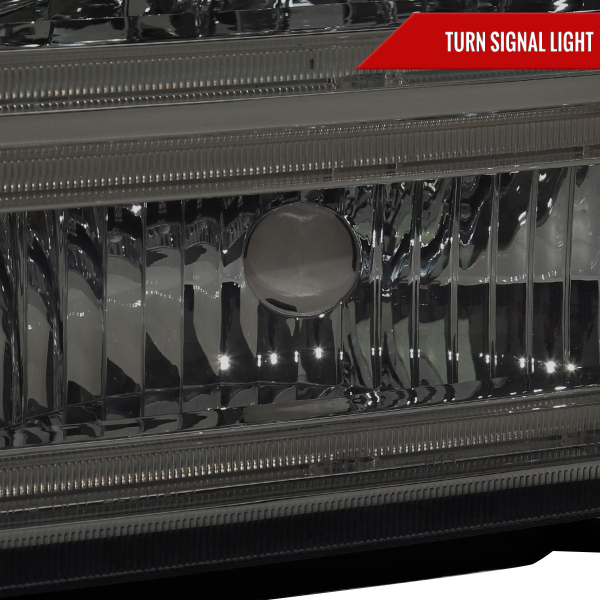 2005-2007 Ford F-250/F-350/F-450/F-550 Super Duty Dual LED C-Bar Factory Style Headlights (Chrome Housing/Smoked Lens)