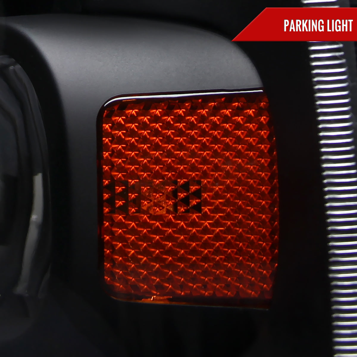 2005-2007 Ford F-250/F-350/F-450/F-550/Excursion Crystal Headlights (Matte Black Housing/Clear Lens)