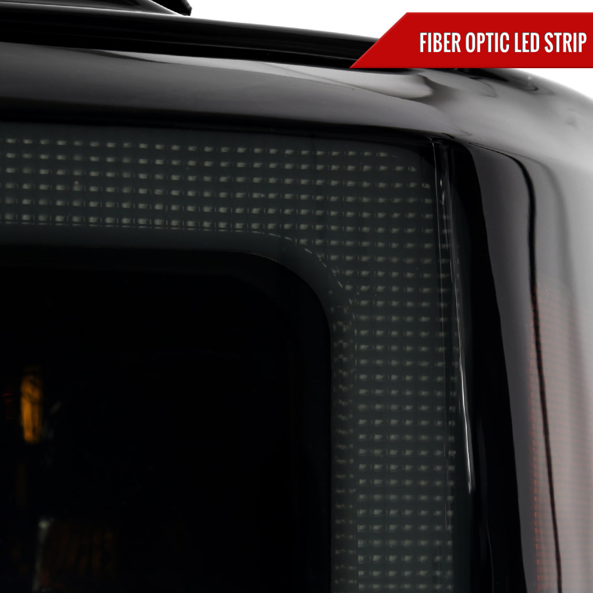 2008-2010 Ford F-250/F-350/F-450/F-550 Super Duty LED Sequential Signal Factory Style Headlights (Matte Black Housing/Smoked Lens)