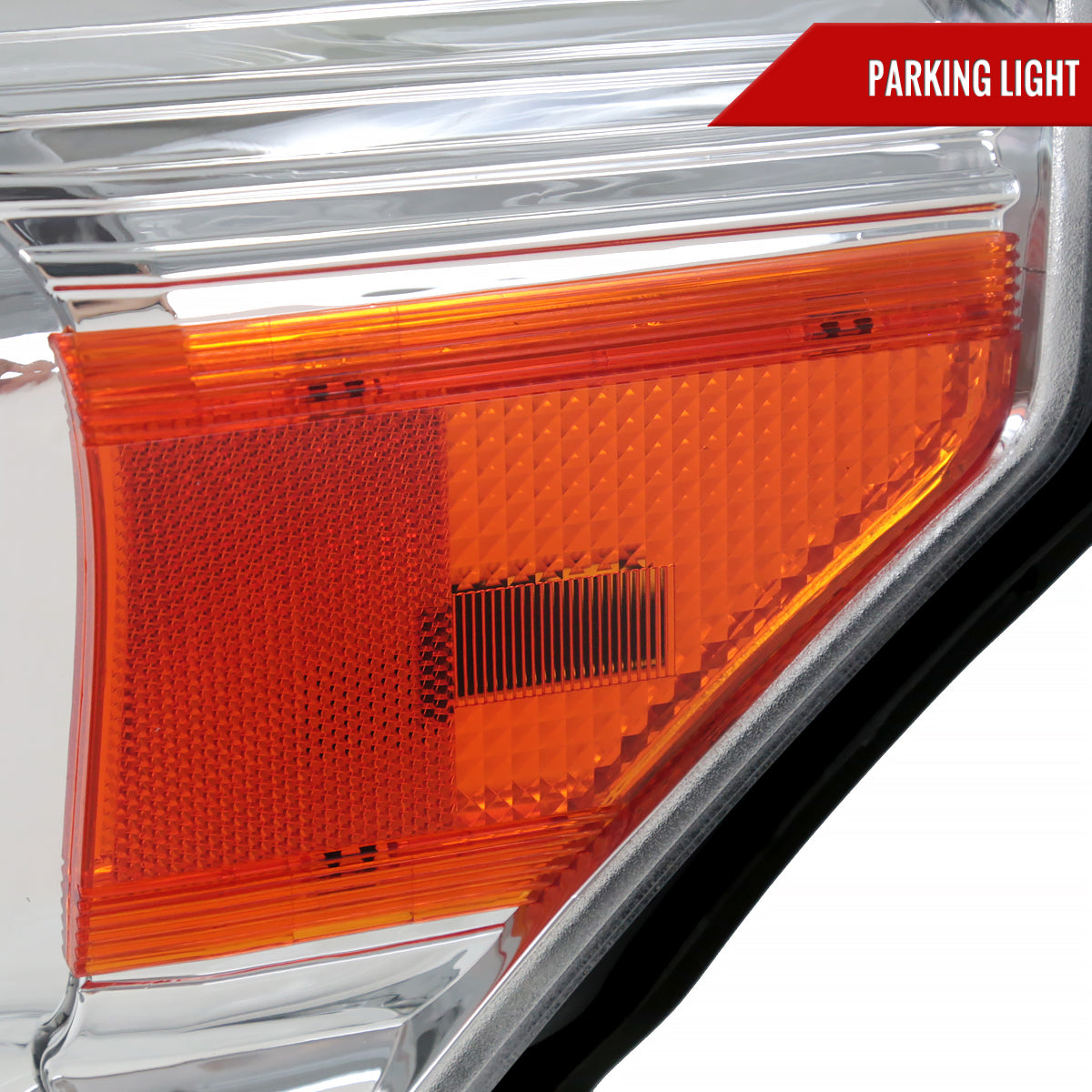 2011-2016 Ford F-250/F-350/F-450/F-550 Super Duty Factory Style Headlights w/ Amber Reflectors (Chrome Housing/Clear Lens)