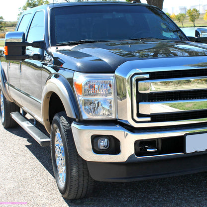 2011-2016 Ford F-250/F-350/F-450/F-550 Super Duty Factory Style Headlights w/ Amber Reflectors (Chrome Housing/Clear Lens)