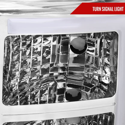 2011-2016 Ford F-250/F-350/F-450/F-550 Super Duty LED C-Bar Factory Style Headlights (Chrome Housing/Clear Lens)