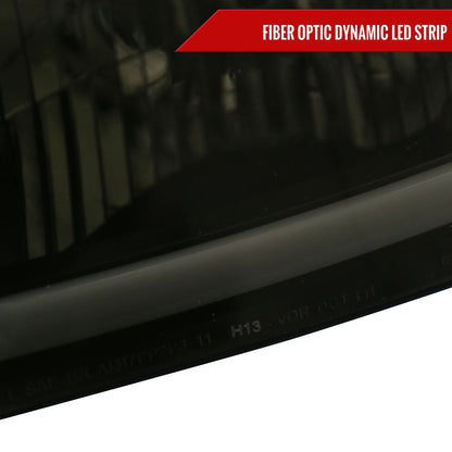 2011-2016 Ford F-250/F-350/F-450/F-550 Super Duty LED C-Bar Factory Style Headlights (Black Housing/Smoked Lens)