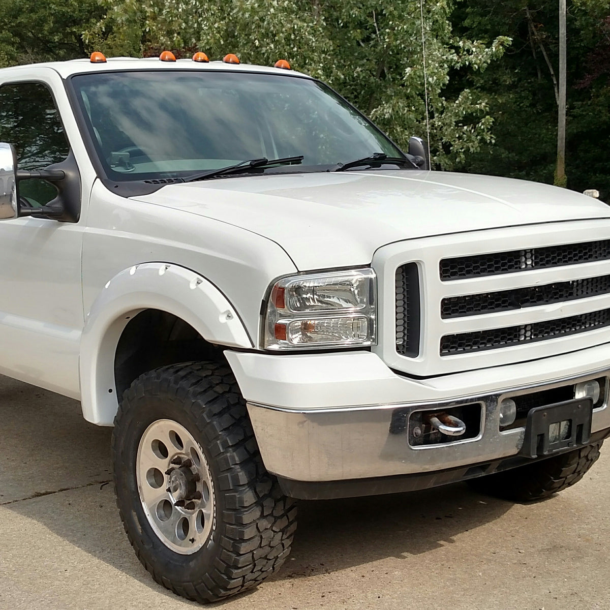 1999-2004 Ford Excursion/F-250/F-350/F-450/F-550 Crystal Headlights (Chrome Housing/Clear Lens)