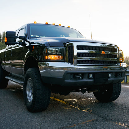 1999-2004 Ford Excursion/F-250/F-350/F-450/F-550 Crystal Headlights (Matte Black Housing/Clear Lens)