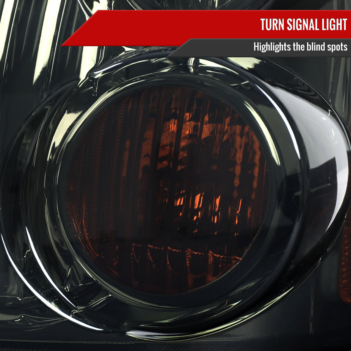 2001-2004 Nissan Frontier XE Factory Style Headlight (Chrome Housing/Smoked Lens)