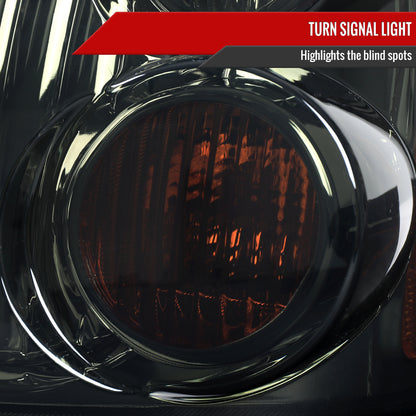 2001-2004 Nissan Frontier XE Factory Style Headlight (Chrome Housing/Smoked Lens)