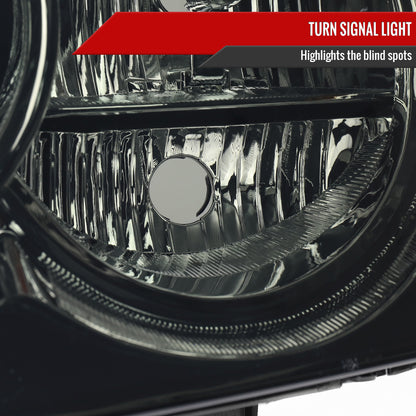 2005-2007 Jeep Grand Cherokee Factory Style Headlights (Chrome Housing/Smoked Lens)