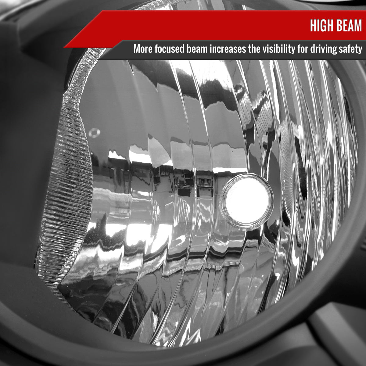 2005-2007 Jeep Grand Cherokee Factory Style Headlights (Matte Black Housing/Clear Lens)