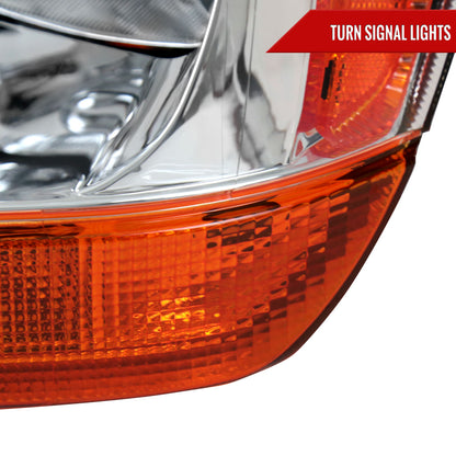 1999-2004 Jeep Grand Cherokee Factory Style Headlights (Chrome Housing/Clear Lens)