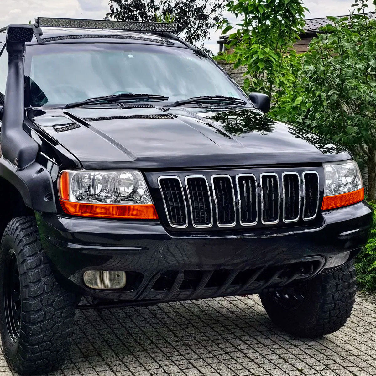 1999-2004 Jeep Grand Cherokee Factory Style Headlights (Chrome Housing/Clear Lens)