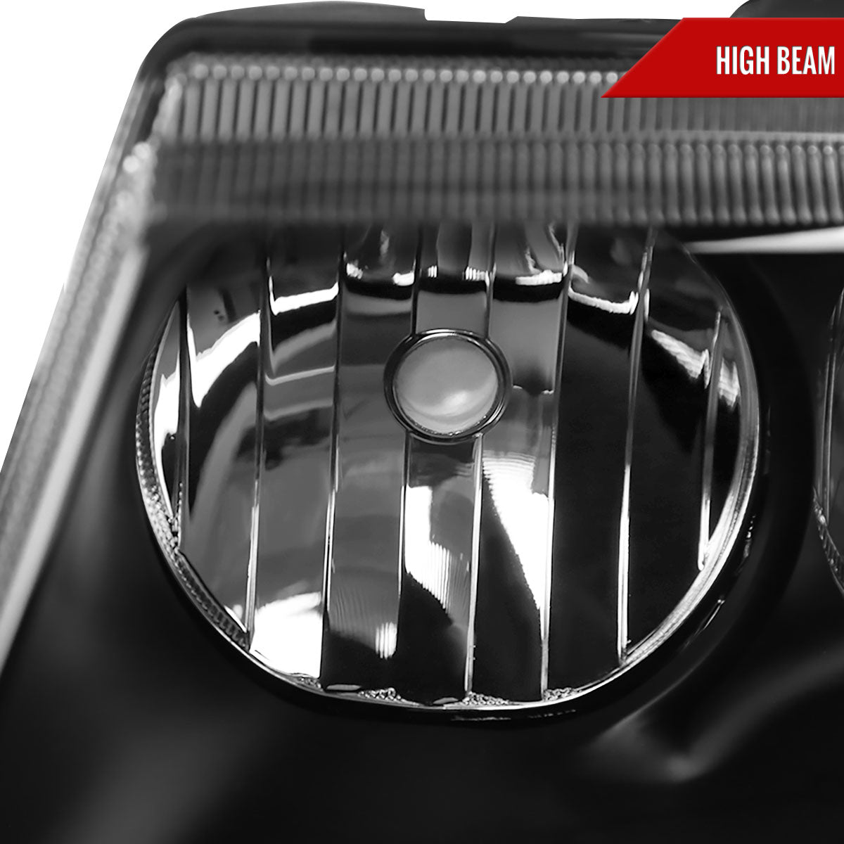 1999-2004 Jeep Grand Cherokee Factory Style Crystal Headlights w/ Amber Reflectors (Matte Black Housing/Clear Lens)