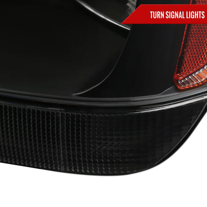 1999-2004 Jeep Grand Cherokee Factory Style Crystal Headlights w/ Amber Reflectors (Matte Black Housing/Clear Lens)
