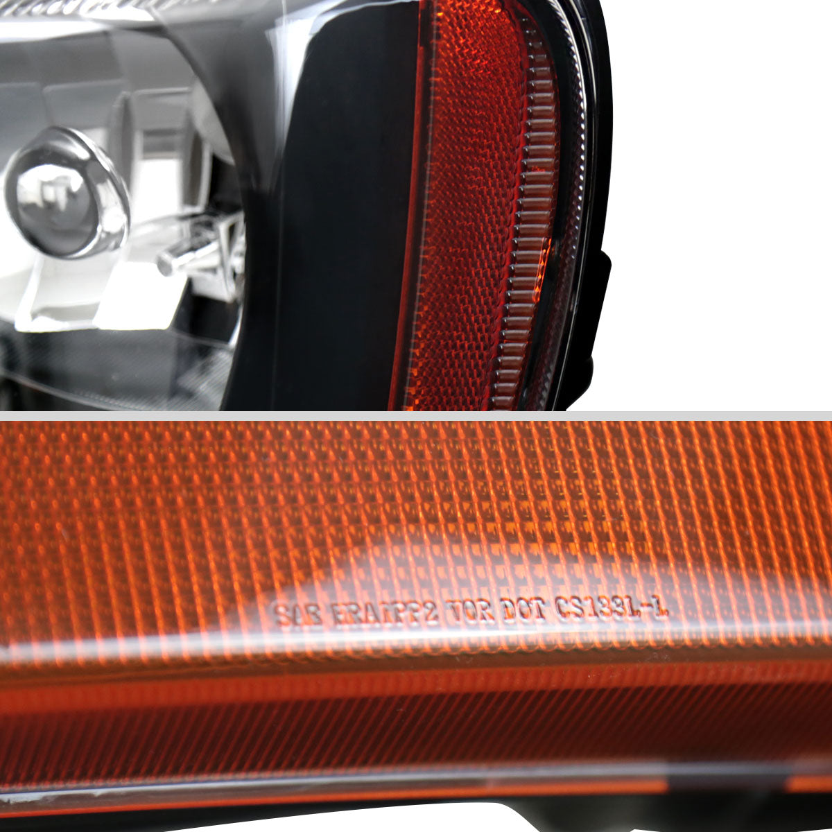 1999-2004 Jeep Grand Cherokee Factory Style Crystal Headlights (Matte Black Housing/Clear Lens)