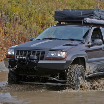 1999-2004 Jeep Grand Cherokee Factory Style Crystal Headlights (Matte Black Housing/Clear Lens)