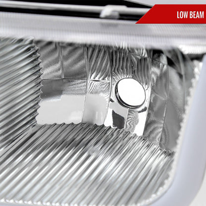 1999-2006 GMC Sierra/ 2000-2006 Yukon/Yukon XL LED Tube Factory Style Headlights (Chrome Housing/Clear Lens)