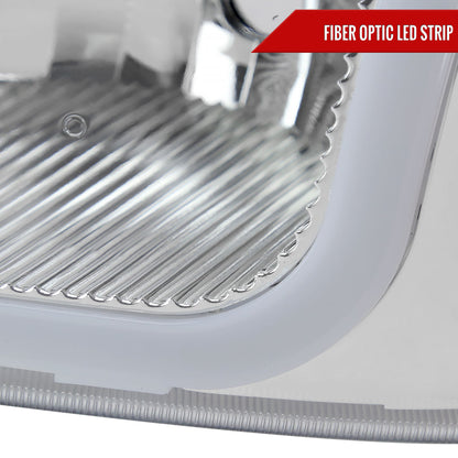 1999-2006 GMC Sierra/ 2000-2006 Yukon/Yukon XL LED Tube Factory Style Headlights (Chrome Housing/Clear Lens)