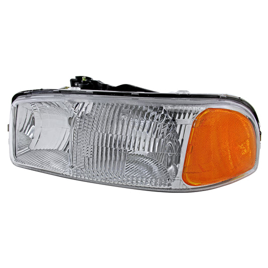 1999-2006 GMC Sierra/Yukon/Yukon XL Clear Lens Crystal Headlight w/ Amber Reflector - Driver Side Only