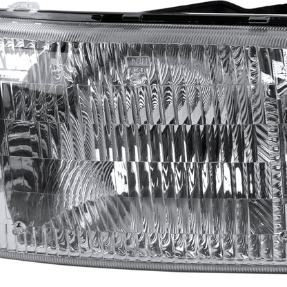 1999-2006 GMC Sierra/Yukon/Yukon XL Clear Lens Crystal Headlight w/ Amber Reflector - Passenger Side Only