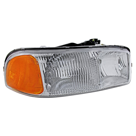 1999-2006 GMC Sierra/Yukon/Yukon XL Clear Lens Crystal Headlight w/ Amber Reflector - Passenger Side Only