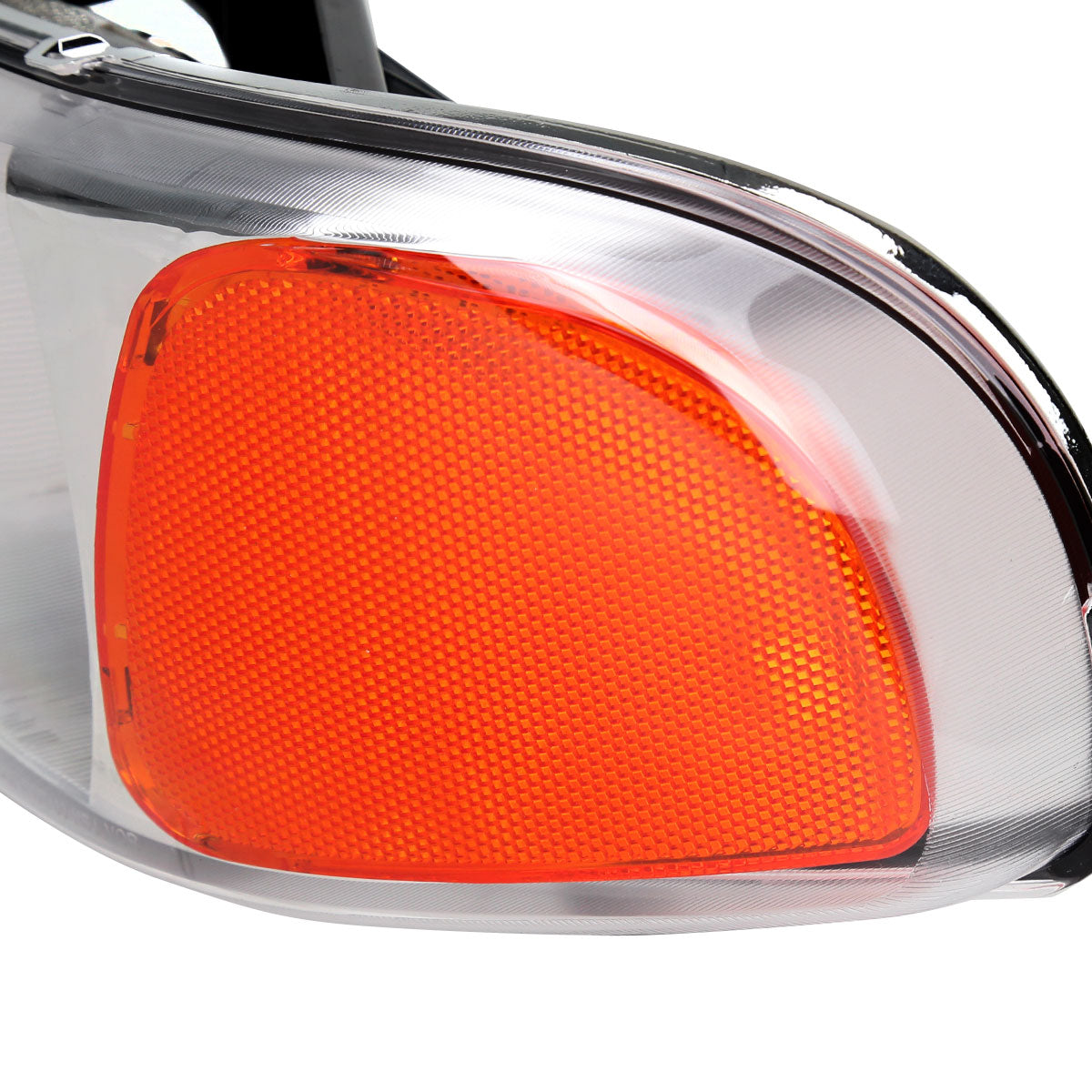 1999-2006 GMC Sierra/2007 Sierra Classic/2000-2006 Yukon/XL Factory Style Headlights with Amber Reflector (Chrome Housing/Clear Lens)
