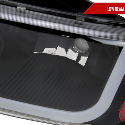 2001-2006 GMC Yukon Denali / XL LED Bar Factor Headlights (Matte Black Housing/Clear Lens)