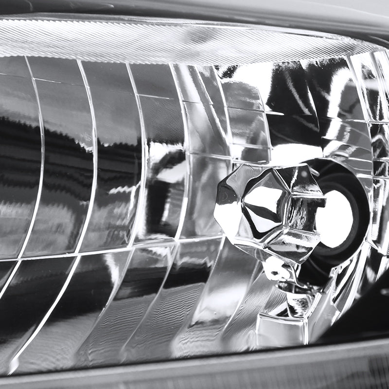 2016-2018 Honda HR-V Crystal Headlights w/ Amber Reflectors (Glossy Black Housing/Clear Lens)