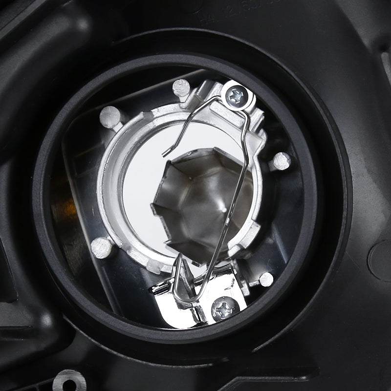 2016-2018 Honda HR-V Crystal Headlights w/ Amber Reflectors (Glossy Black Housing/Clear Lens)