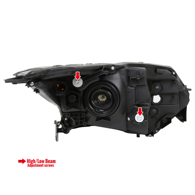 2016-2018 Honda HR-V Crystal Headlights w/ Amber Reflectors (Glossy Black Housing/Clear Lens)