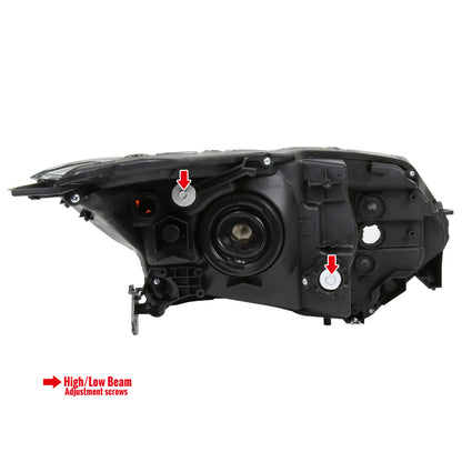 2016-2018 Honda HR-V Crystal Headlights w/ Amber Reflectors (Glossy Black Housing/Clear Lens)