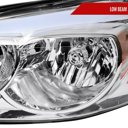 2006-2013 Chevrolet Impala/2006-2007 Monte Carlo/2014-2016 Impala Limited Factory Style Headlights w/ LED Strip (Chrome Housing/Clear Lens)