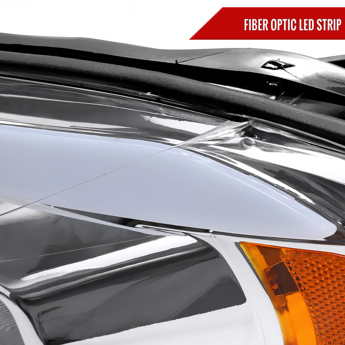 2006-2013 Chevrolet Impala/2006-2007 Monte Carlo/2014-2016 Impala Limited Factory Style Headlights w/ LED Strip (Chrome Housing/Clear Lens)