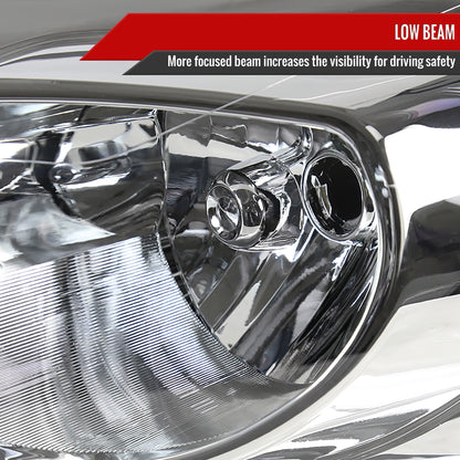 2006-2013 Chevrolet Impala / 2014-2016 Impala Limited / 2006-2007 Monte Carlo Factory Style Crystal Headlights w/ Amber Reflectors (Chrome Housing/Clear Lens)