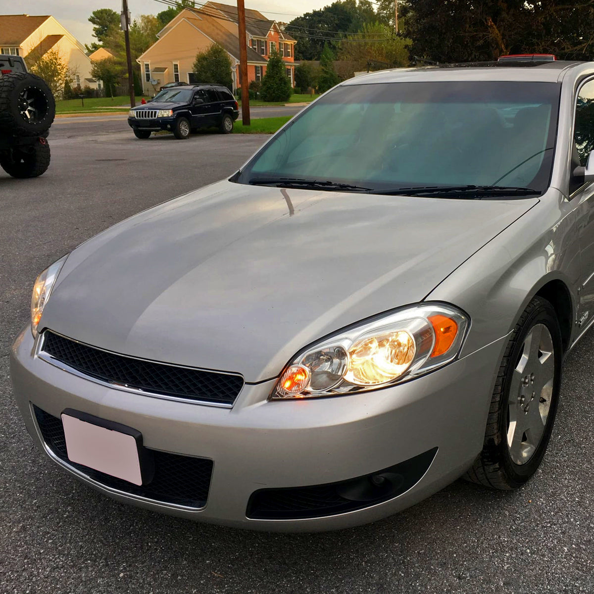 2006-2013 Chevrolet Impala / 2014-2016 Impala Limited / 2006-2007 Monte Carlo Factory Style Crystal Headlights w/ Amber Reflectors (Chrome Housing/Clear Lens)