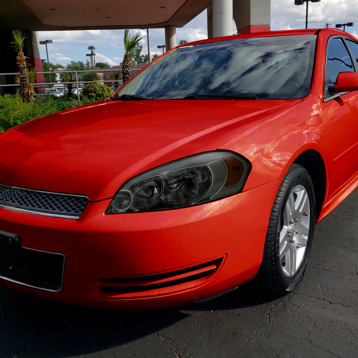 2006-2013 Chevrolet Impala/2006-2007 Monte Carlo/2014-2016 Impala Limited Factory Style Headlights w/ LED Strip (Chrome Housing/Smoked Lens)