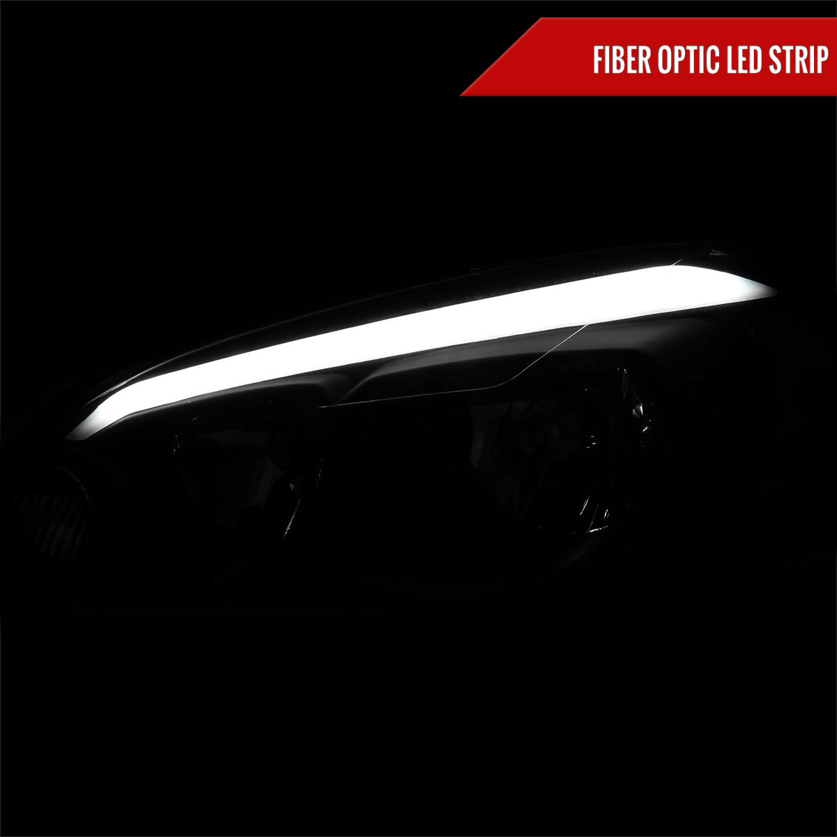 2006-2013 Chevrolet Impala/2006-2007 Monte Carlo/2014-2016 Impala Limited Factory Style Headlights w/ LED Strip (Matte Black Housing/Clear Lens)