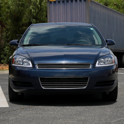 2006-2013 Chevrolet Impala/2014-2016 Impala Limited/2006-2007 Monte Carlo Switchback Sequential Signal LED Bar Factory Style Headlights (Matte Black Housing/Clear Lens)