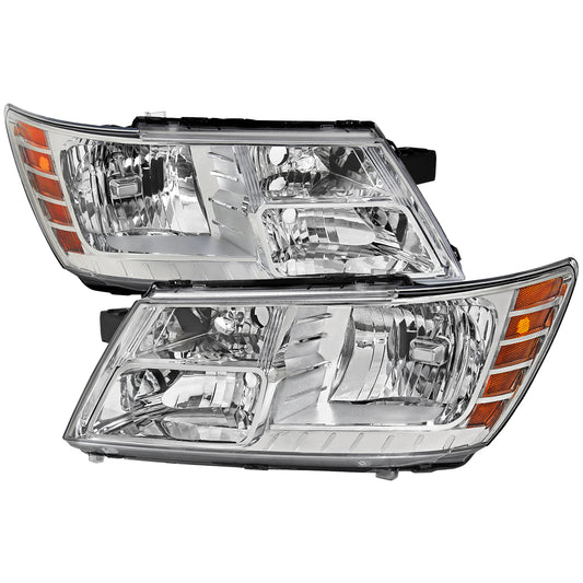 2009-2020 Dodge Journey Factory Style Headlights (Chrome Housing/Clear Lens)