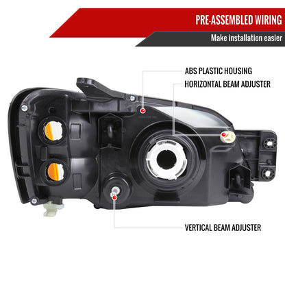 2000-2004 Subaru Legacy Brighton/2003-2006 Baja Sport Factory Style Headlights (Chrome Housing/Clear Lens)