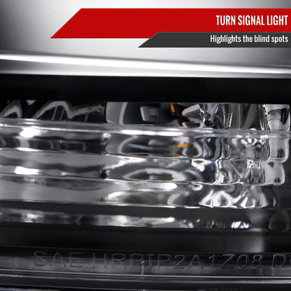 2008-2012 Chevrolet Malibu LS/LT/LTZ/Hybrid Crystal Headlights w/ Amber Reflectors (Matte Black Housing/Clear Lens)