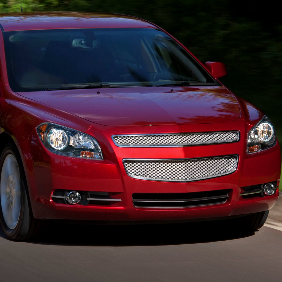 2008-2012 Chevrolet Malibu LS/LT/LTZ/Hybrid Crystal Headlights w/ Amber Reflectors (Matte Black Housing/Clear Lens)
