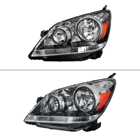2005-2007 Honda Odyssey Factory Style Crystal Headlights w/ 9006 Bulbs (Chrome Housing/Clear Lens)