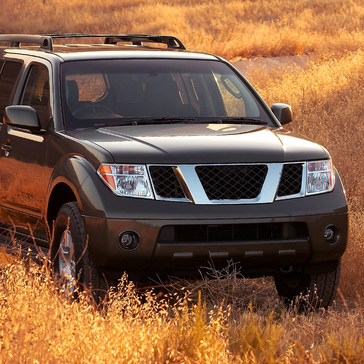 2005-2008 Nissan Frontier/2005-2006 Pathfinder Factory Style Headlights (Chrome Housing/Clear Lens)